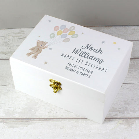 Ideas for a 1st Birthday Present - Personalised Baby Keepsake Box