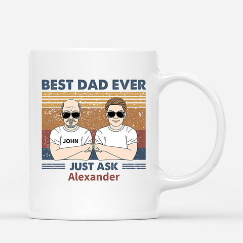 Personalised 'Best Dad Ever Just Ask' Mug - 50th birthday presents for dad