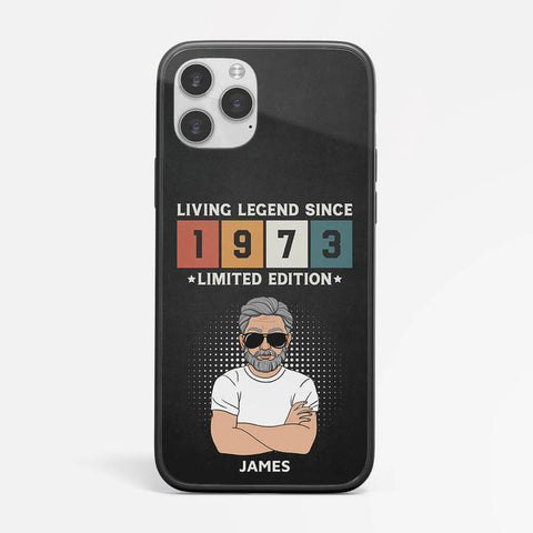 Personalised 'Legend Since 1974' Phone Case- 50th birthday ideas for dad[product]