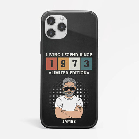 Personalised 'Legend Since 1974' Phone Case- 50th birthday ideas for dad