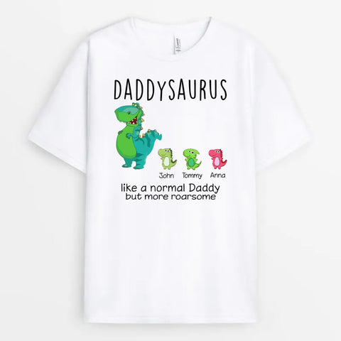 Personalised Daddysaurus/Grandadsaurus T-Shirt as Gift Ideas for Dad's 50th Birthday UK