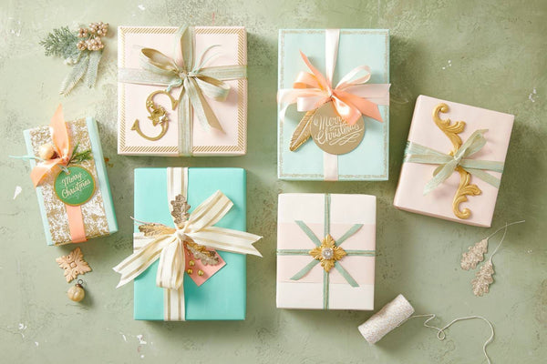 Luxury Christmas Gift Wrapping Ideas - Gold and Silver Foiled Gift Tags