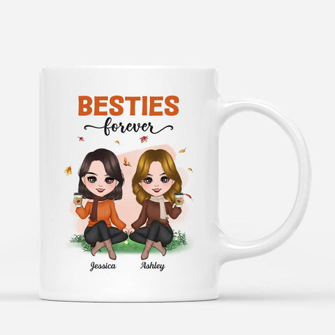 Besties Forever Fall Season Mug as masters graduation gift