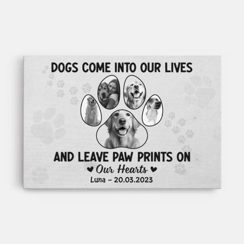 memorial custom canvas for dog mum with dog image