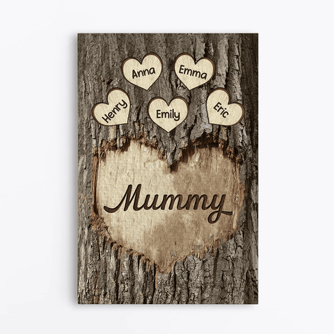 Best Mother's Day Canvas Ideas - Wooden Mum Heart