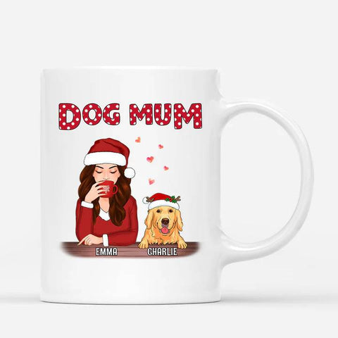 custom dog mum mugs with christmas-theme design[product]