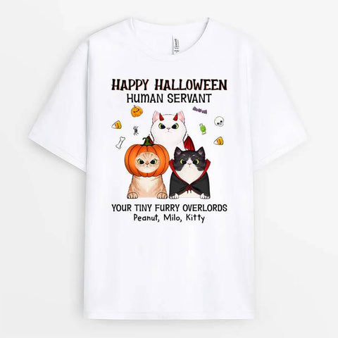 custom halloween t-shirt for cat lover with cat illustration