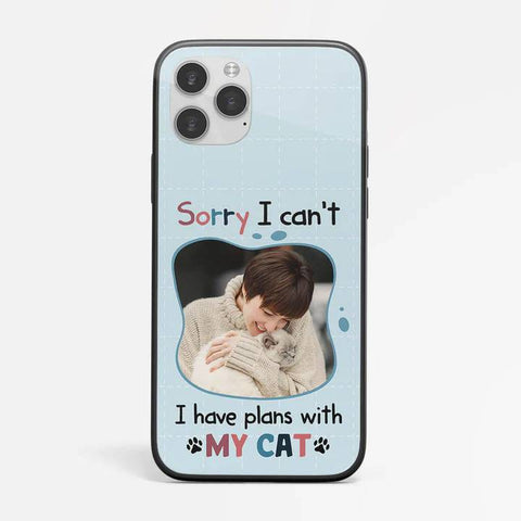 personalised cat phone case with photo and message