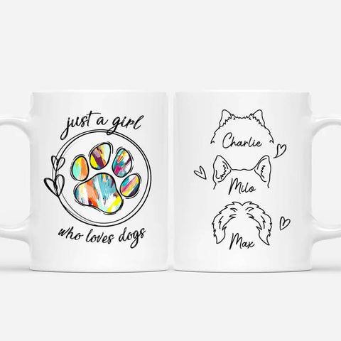 custom mugs for dog mum with dog foot prints[product]