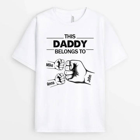 personalised father's day tee for dads with kid's name
