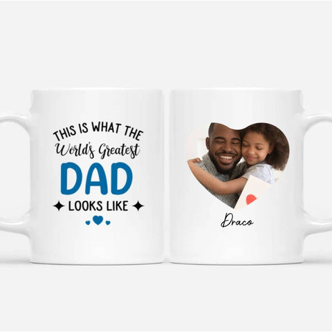 personalised dad mugs for fathers day with photo and text