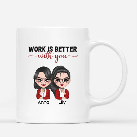 personalised mugs for colleagues with names and illustration[product]