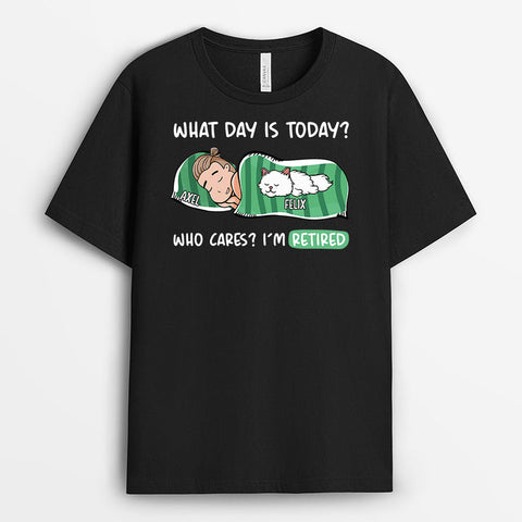 This tee, featured with a design of fun retirement with pets, is perfect for retired pet lover male coworkers[product]