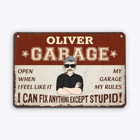 customised metal sign for dad with funny design and funny quotes and names[product]