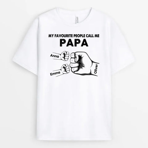 personalised t-shirts as Fathers Day gifts for stepdads printed with names[product]