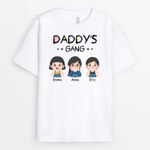 personalised fathers day t-shirts as stepdad gifts for Fathers Day printed with names