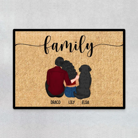 Personalised Family Doormat as Gift Ideas for Adult Daughter