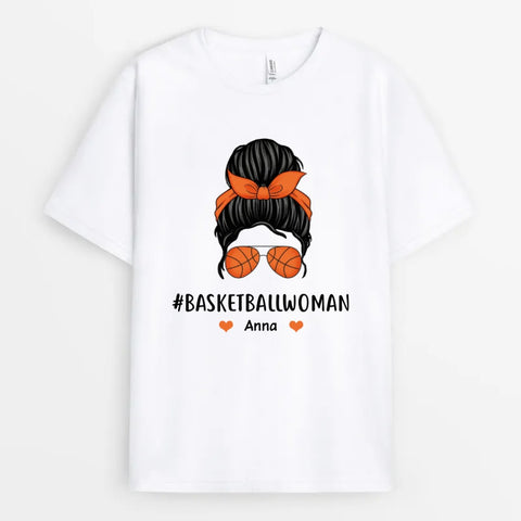 personalised t-shirts for colleagues with basketball girl[product]