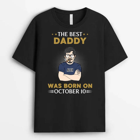 T Shirt Design Ideas For 50th Birthday For Dad And Grandpa With Names, Birthdate And Happy 50th Birthday Message