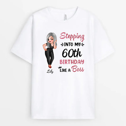 Funny 60th Birthday T Shirts Ideas with names, 60th birthday message and illustration[product]