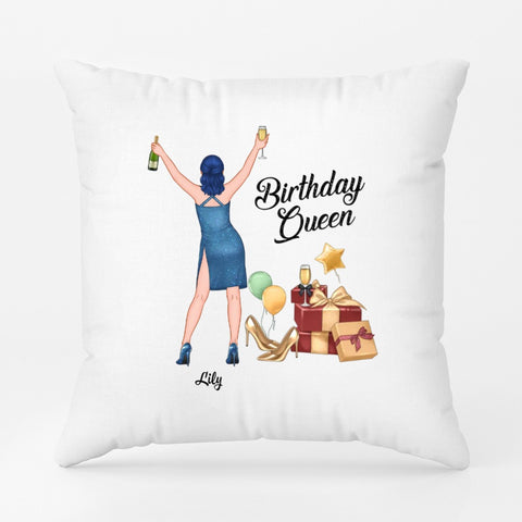 Personalised Pillow With names, illustration, age and happy 18th birthday wishes[product]