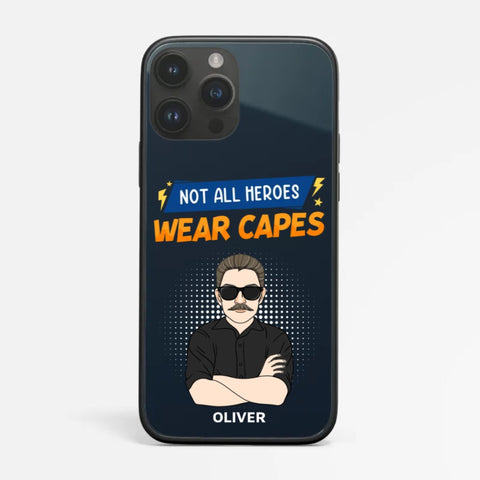 personalised stepdad phone case on fathers day with funny message[product]