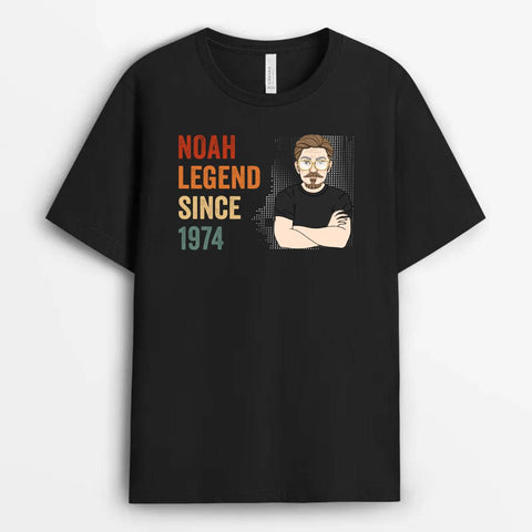 T Shirt Ideas For 50th Birthday For Men With Names, Birthdate, Year Born And Happy Birthday Message[product]