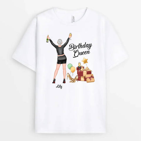 50th Birthday T-Shirt Ideas For Her With Her Names, Funny Illustration And Birthday Quote[product]