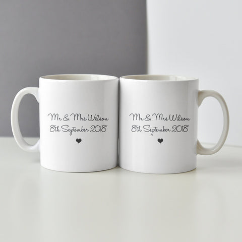 40th Wedding Anniversary Gifts Ideas - Personalised Mugs