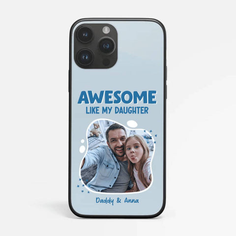Personalised Phone Case For Dad Printed With Photo, Names And Happy Father's Day Messages