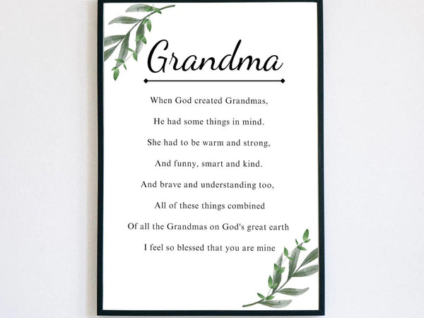 Cute Mothers Day Poem From Child To Grandma