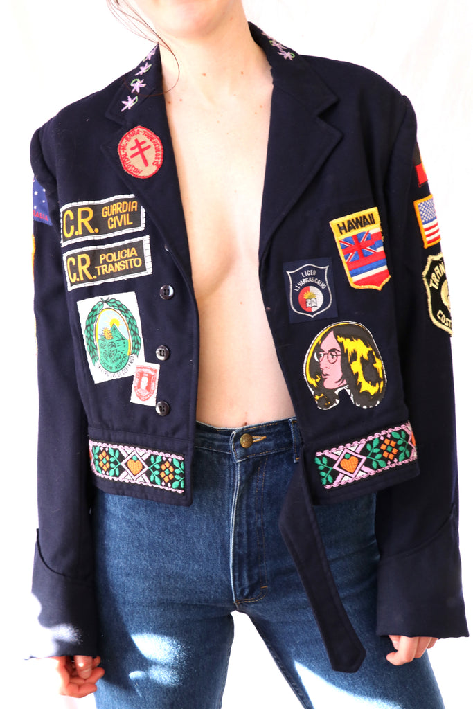 Vintage Military Jacket with Patches – Things We Lost