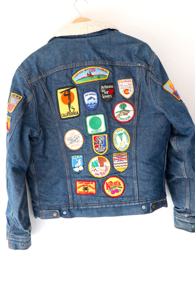 levis denim jacket with patches