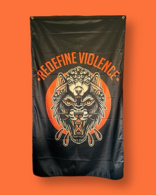 Picture of Black "Sun on Your Back" Garage Flag