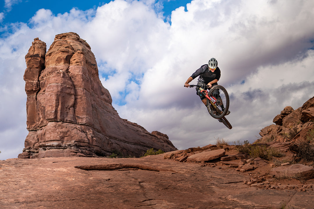 Owen Timm on Captain Ahab trail in Moab, UT