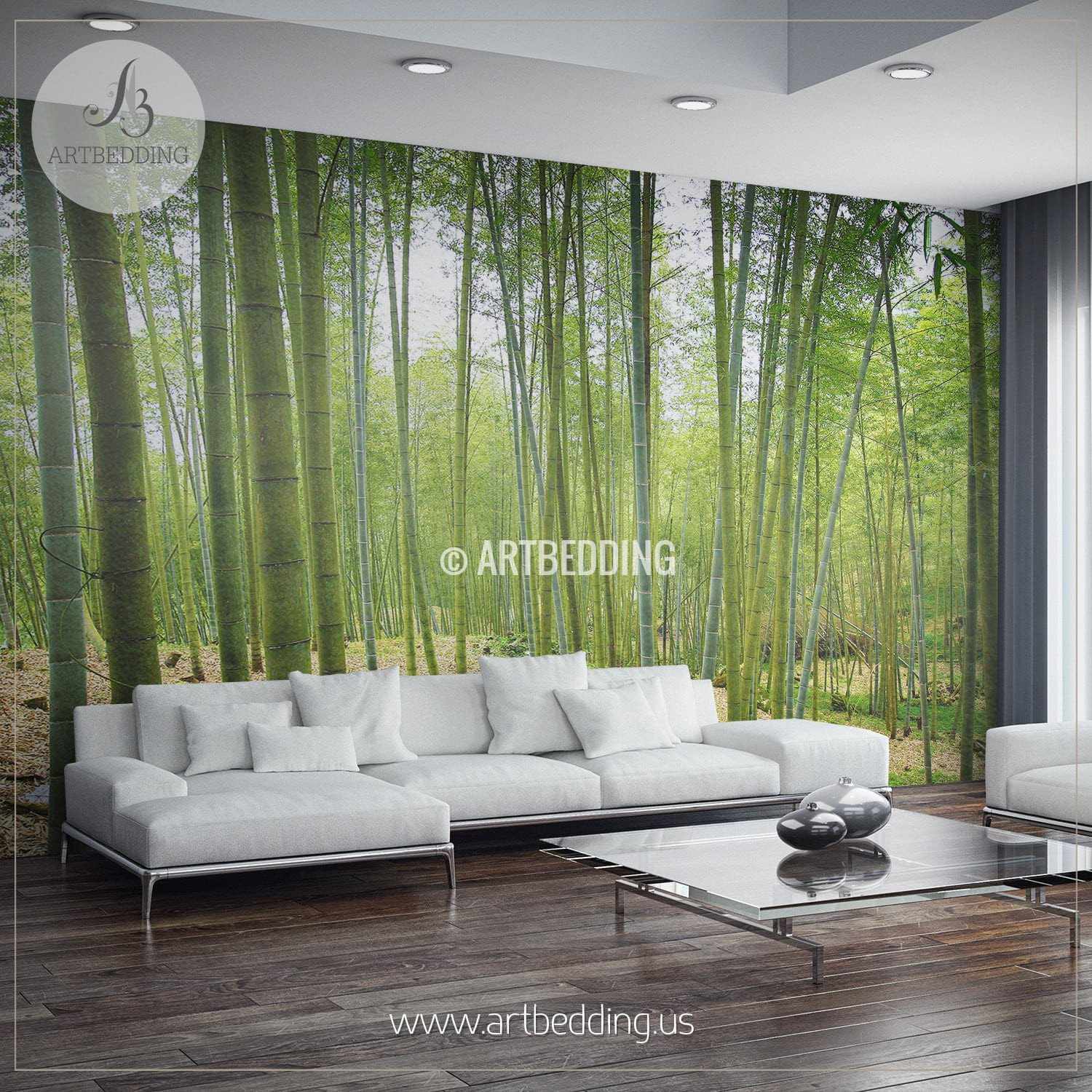 Bamboo Forest Self Adhesive Peel Stick Nature Wall Mural