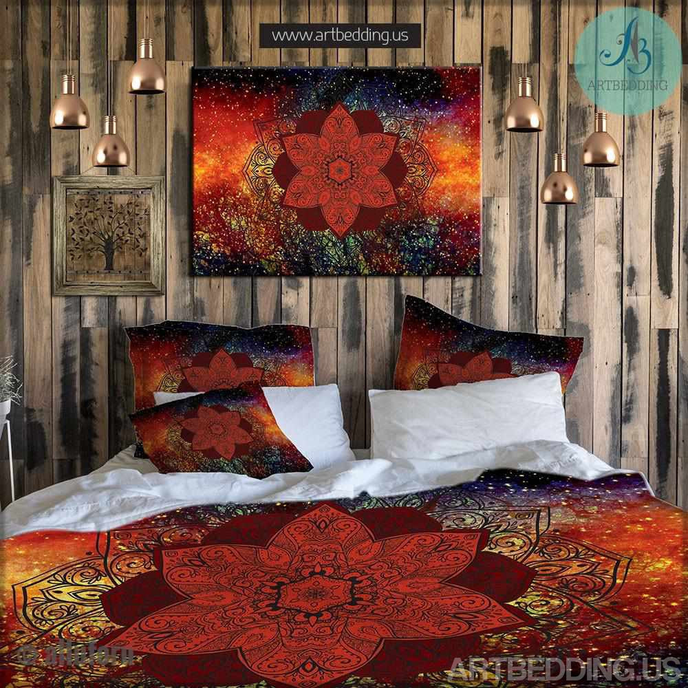 Queen/twin Size Duvet Cover Mandala Duvet Cover Hippie Bedding