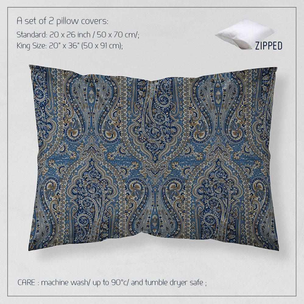  Sophia-Art Indian Handmade Hippie Cotton Ethnic Print Bohemian  Mandala Ombre Duvet Cover Bedding Donna Comforter Cover Throw Blanket with  2 Pillows Shams (Blue Peacock, Full 80 * 82 Inches) : Home & Kitchen