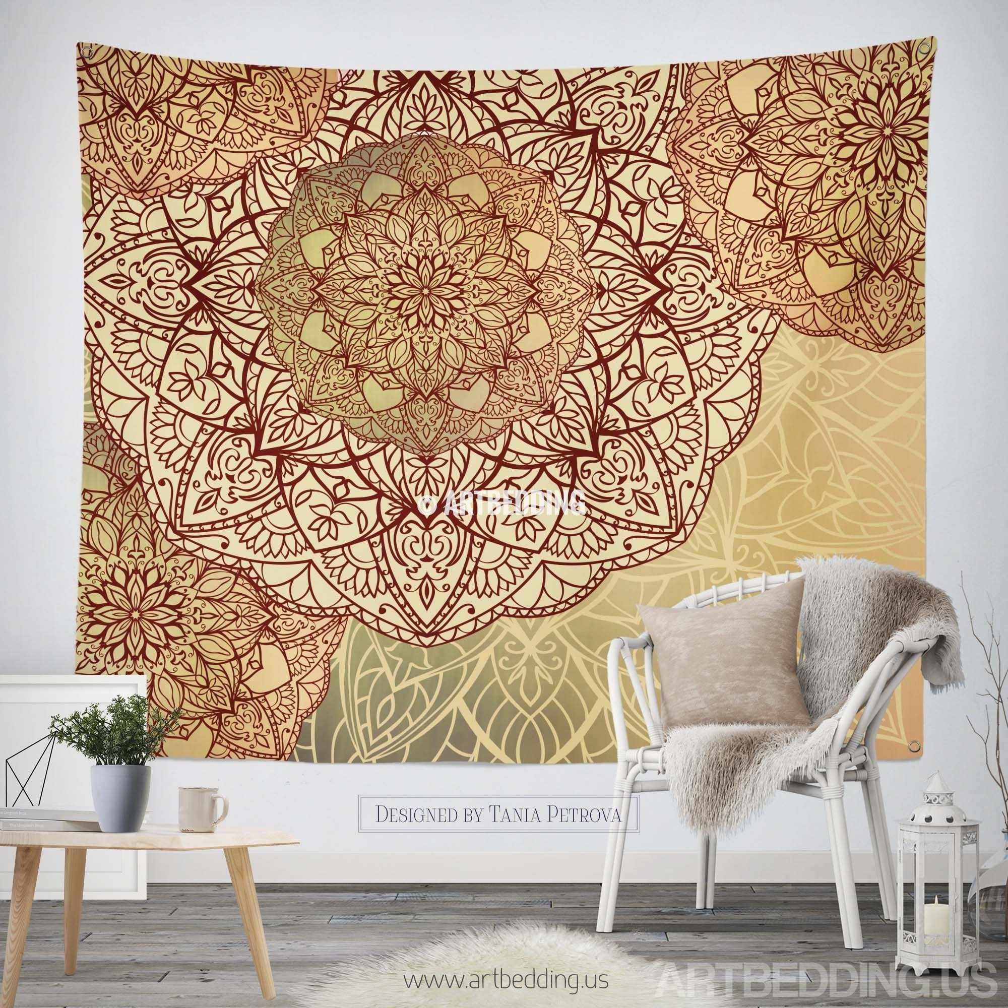 Boho Tapestry Mandala Tapestry Wall Hanging Bohemian Decor Bohochic Artbedding