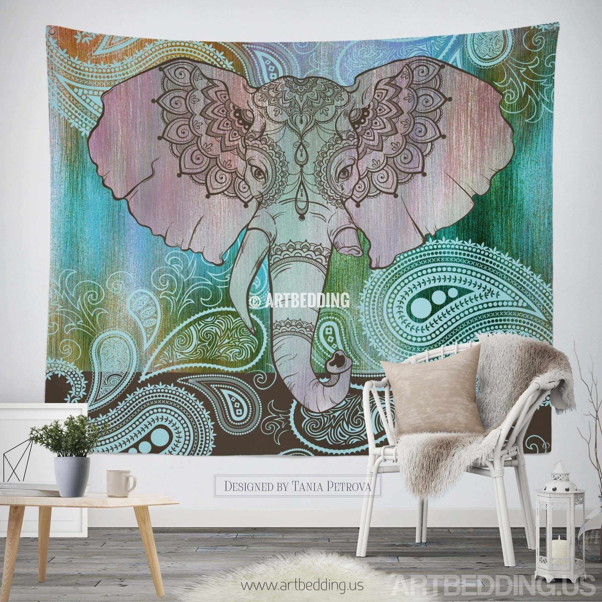 Elephant Tapestry Indie Tapestry Wall Hanging Bohemian Decor Bohoch Artbedding