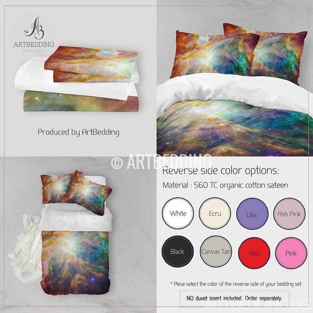 Galaxy bedding set, Orion nebula Bedding set, cosmos bedding – ARTBEDDING