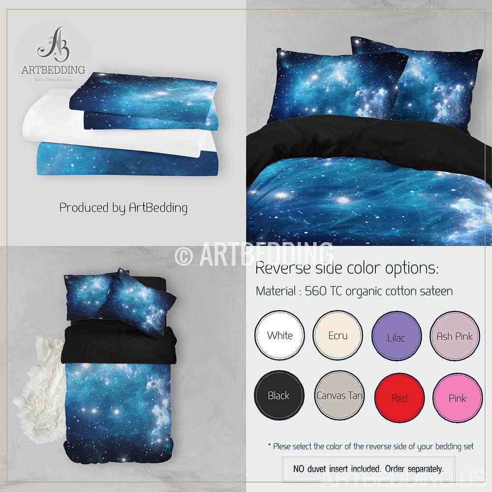 Galaxy Bedding Set Space Duvet Cover Set Deep Space Nebula