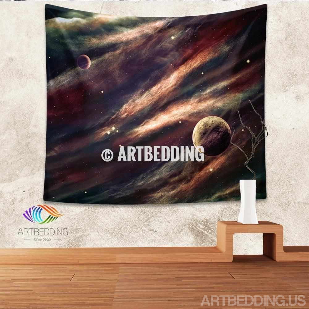 Galaxy Tapestry Nebula Wall Tapestry Space Tapestry Wall Hanging Galaxy Home Decor Nebula Wall Art Print Artbedding