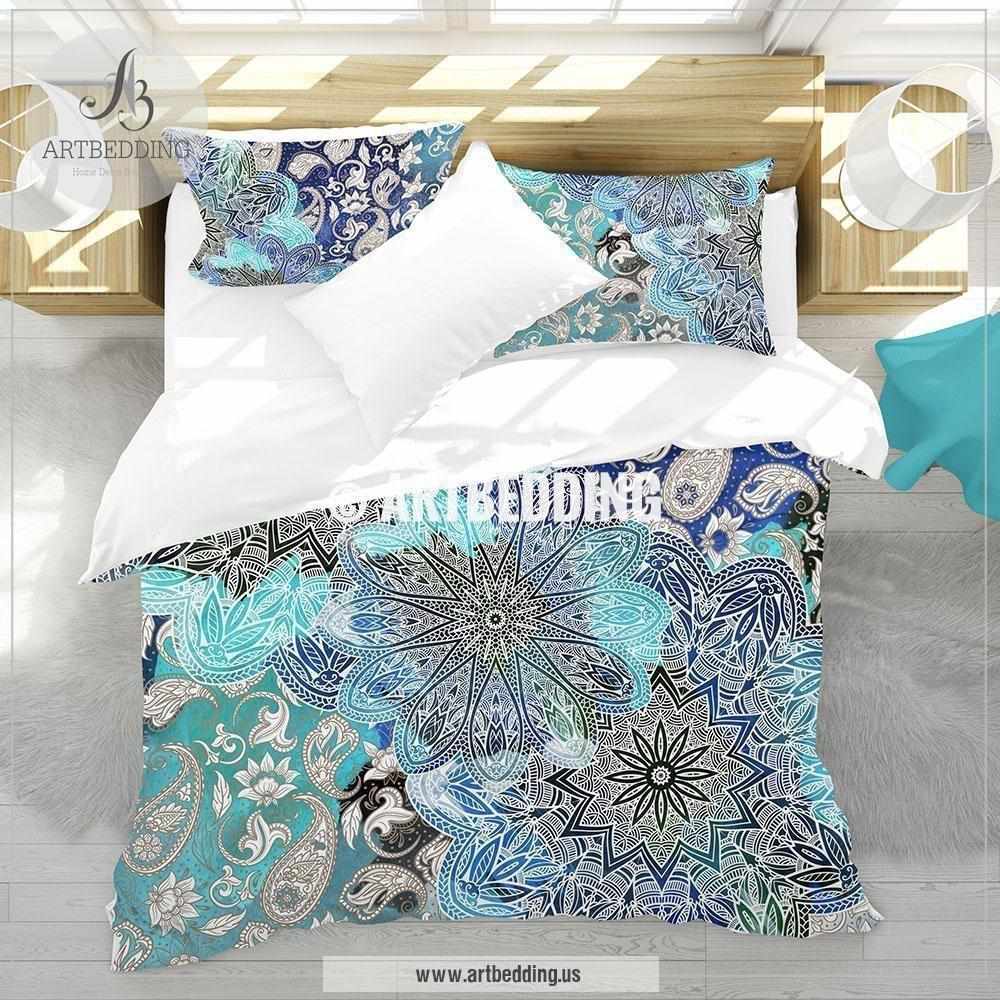 Mandala Bedding Blue Strokes Mandala Bedding Navy Blue And