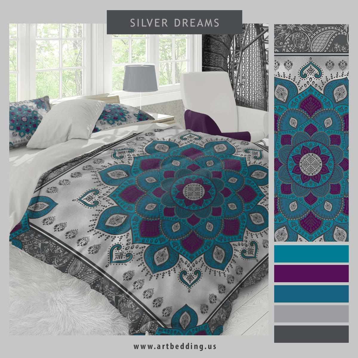 Vintage Blue Ombre Star Handmade Mandala Duvet Cover Set Cotton Bedding Set  With Pillow Covers Mandala Blanket Boho Donna Duvet Cover Throw 