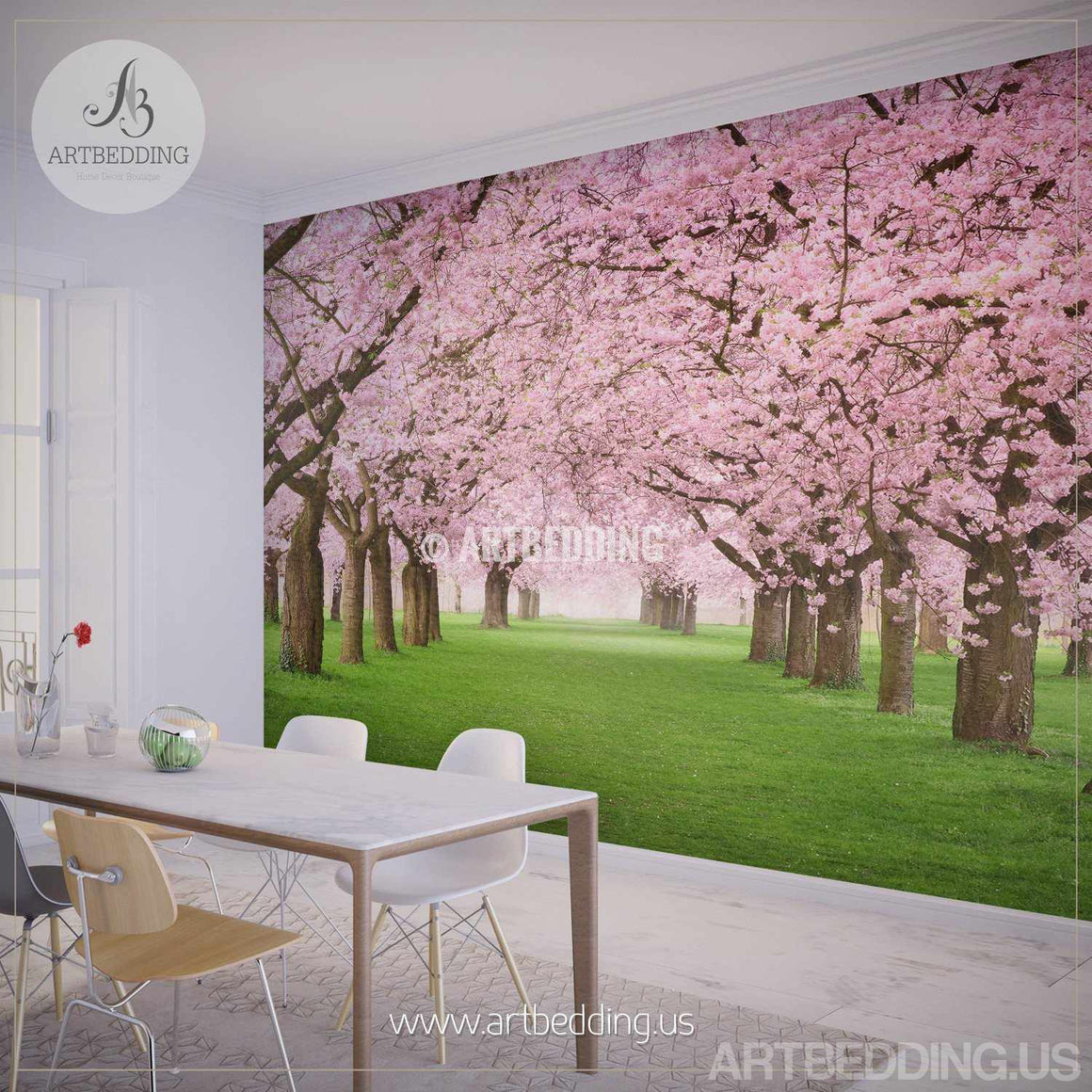 Cherry Blossom Wall Mural Endearing Japanese Cherry Blossom Wallpaper Wall Mural Wallsauce Usa 