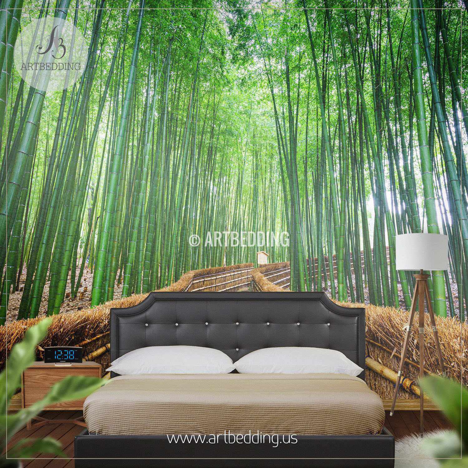 Path to the Bamboo  Forest  Self Adhesive Peel Stick 