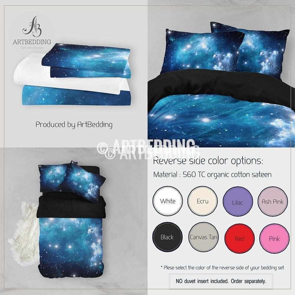 Galaxy Bedding Set Space Duvet Cover Set Deep Space Nebula