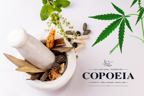 Selection of herbs with Copoeia brand