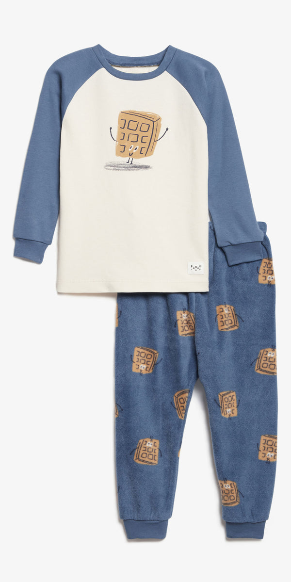 Pyjama 1 pièce pour bébé, de 3 mois à 18 mois, 100% coton Oxford bleu